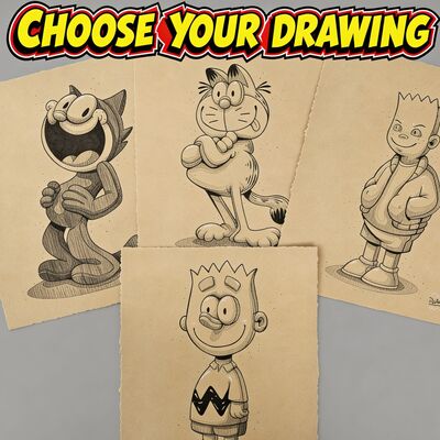 Choose Your Original Drawing “Deconstructed Pop Fusion” by Dhani Barragan 