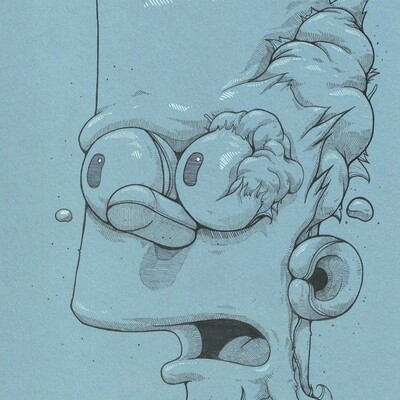 Drawing by dhani barragan "atonished bart" 