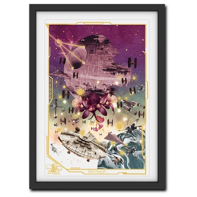 Death star gold foil print