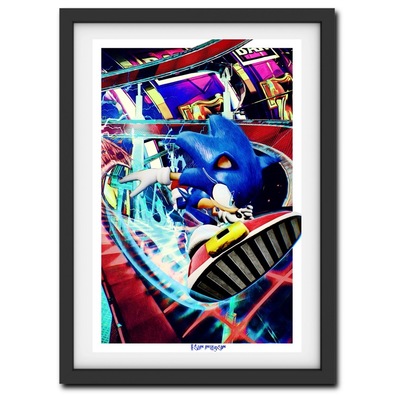 Sonic the hedgehog holofoil print
