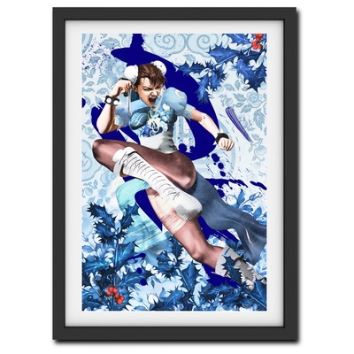 Chun li blue foil print