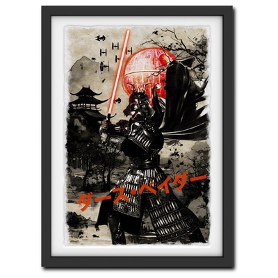 Darth vader samurai 12x18 shizen paper print