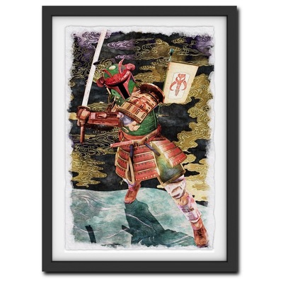 Boba Fett Samurai 12x18 Shizen Paper Print