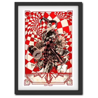 Harley quinn red foil print