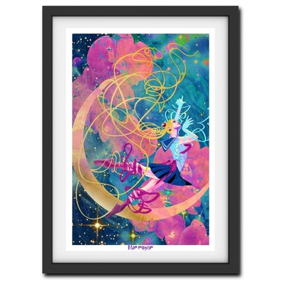 Sailor moon gold foil print