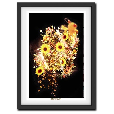 Pikachu gold foil print