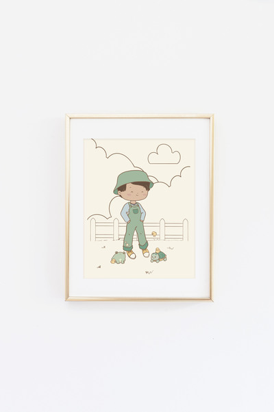 Rain and their Turtle Print
