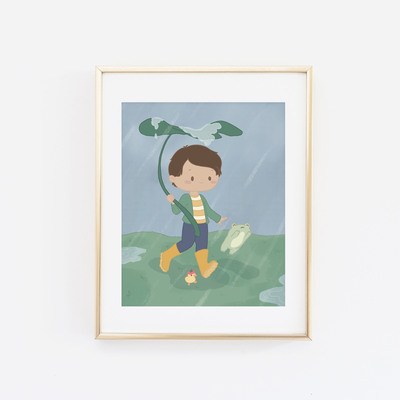 Rain in the rain print