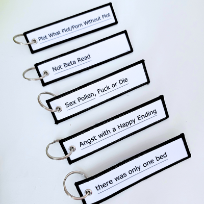 Ao3 fanfic tag keychains