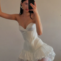 Sweetheart White High Low Prom Dress Sexy Evening Dress - Thumbnail 1