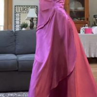 Straps A Line Pink Beaded Low Back Prom Dresses - Thumbnail 1