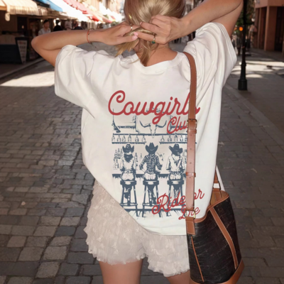 Cowgirls club printed tee