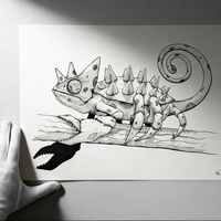 Drawing by Dhani Barragan "Singular chameleon"  - Thumbnail 1