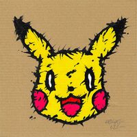 Diptych Painting by Celipe Perroloco "Corrupted Pika & Ball"  - Thumbnail 1