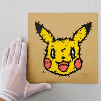 Diptych Painting by Celipe Perroloco "Corrupted Pika & Ball"  - Thumbnail 3