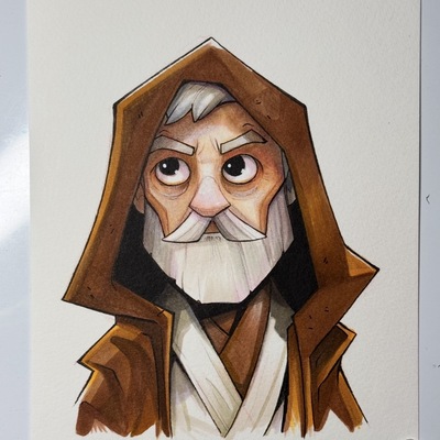  obi wan kenobi star wars day sketch original art