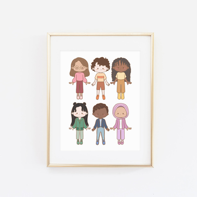 Bitty rainbow cuties 1 print