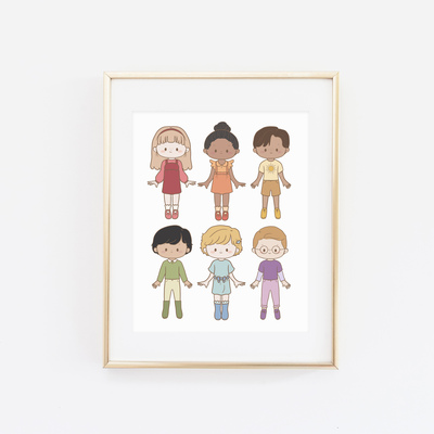 Bitty rainbow cuties 2 print
