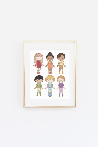 Bitty Rainbow Cuties 2 Print