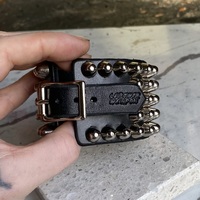5-row short british stud cuff (1 or 2 buckles) - Thumbnail 4