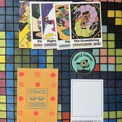 Randomized pack of hang-out hooligans living art-cards