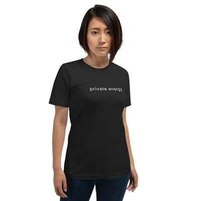 Private energy t-shirt dark | minimal luxury everyday essential