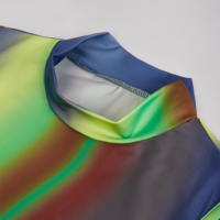 Hologram Ombre Gradient Sleeveless Crop Top Vest - Thumbnail 4