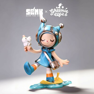 Arttoy by sank toys x too natthapong "forest daydream-leaf step (blues)"
