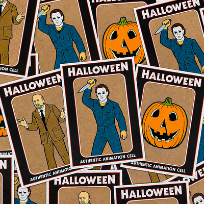 Halloween Animation Cel Relic - Custom Horror Trading Card Set