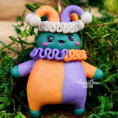 Orange & purple jester
