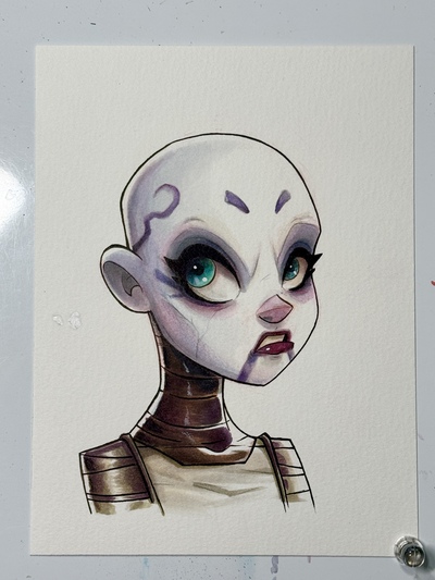 Asajj Ventress Star Wars Day Sketch Original Art