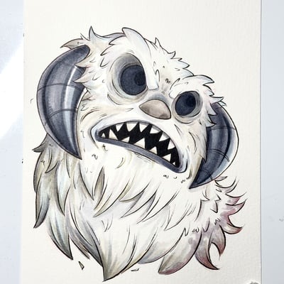 Wampa star wars day sketch original art