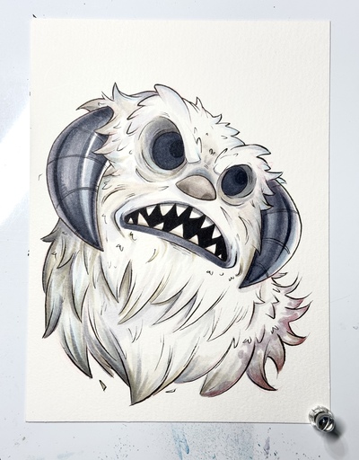 Wampa Star Wars Day Sketch Original Art
