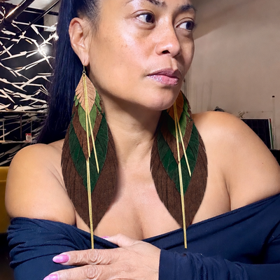 Neutral “azuree” earrings