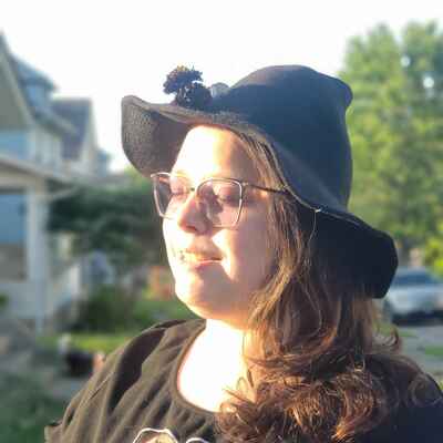 Iridescent butterflies floral hat