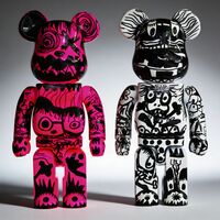 Custom Bearbrick 400% by Xavi Carbonell "Untitled #2" - Thumbnail 7
