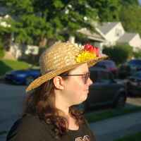 Summer Vibes Floral Straw Hat - Thumbnail 1