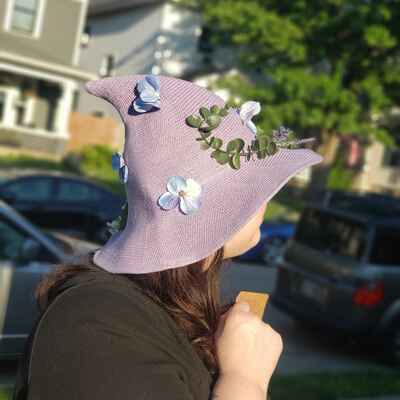 Blooming garden floral hat