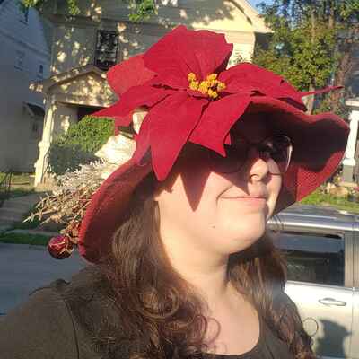 Winter cheer floral hat
