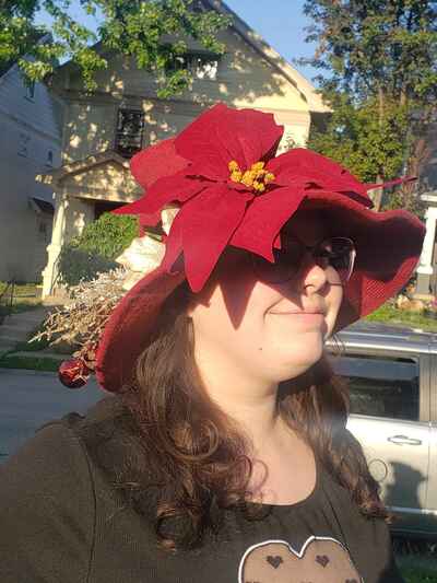 Winter Cheer Floral Hat
