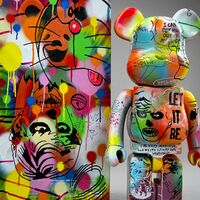 Custom Bearbrick 1000% by Judas Arrietab "Orange Boy" - Thumbnail 8