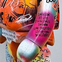 Custom Bearbrick 1000% by Judas Arrietab "Orange Boy" - Thumbnail 5