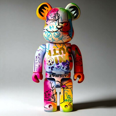 Custom bearbrick 400% by judas arrieta "cat rule" 