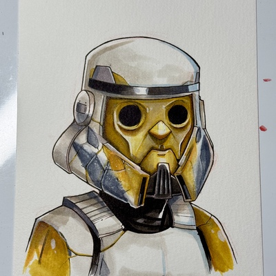 Captain enoch star wars day sketch original art
