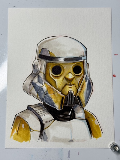 Captain Enoch Star Wars Day Sketch Original Art