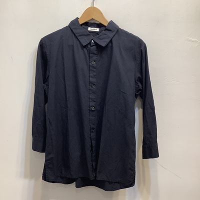 Plantation navy three quarter sleeve shirt 