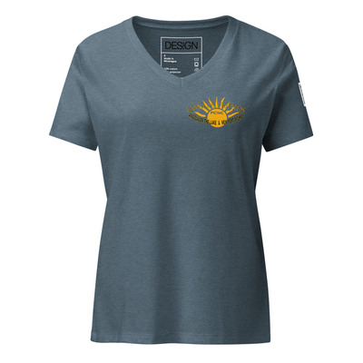 Dfc family picnic - womens relaxed v-neck t-shirt