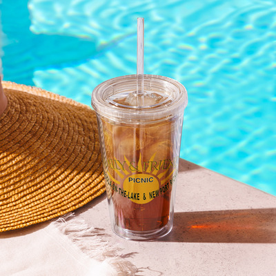 Dfc family picnic - clear plastic tumbler