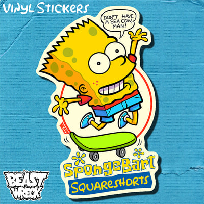 Spongebart squareshorts sticker
