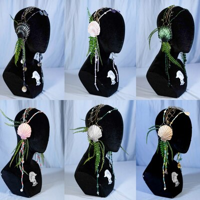 Scallop shell headdresses